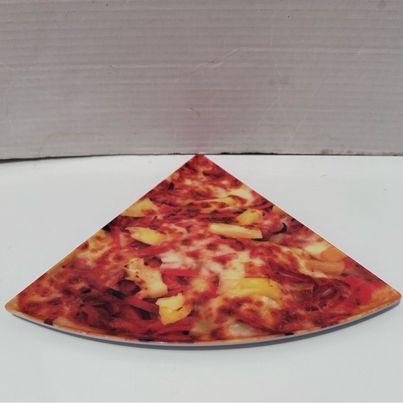 Lot of 4 vintage photo realistic PIZZA SLICE plates - Picture 6 of 7